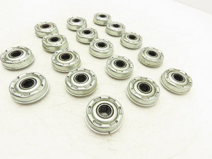 Conveyor Roller/Bearing 1.78" OD 1.89" Flange OD x 7/16" Hex Bore Lot of 17