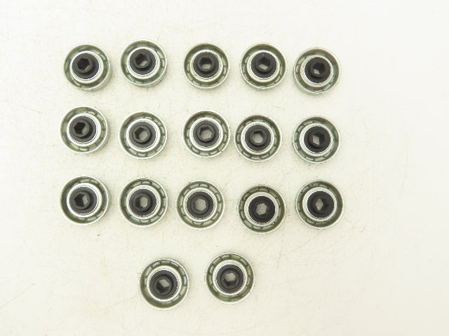Conveyor Roller/Bearing 1.78" OD 1.89" Flange OD x 7/16" Hex Bore Lot of 17