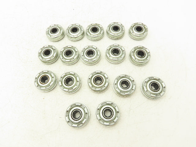 Conveyor Roller/Bearing 1.78" OD 1.89" Flange OD x 7/16" Hex Bore Lot of 17