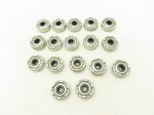 Conveyor Roller/Bearing 1.78" OD 1.89" Flange OD x 7/16" Hex Bore Lot of 17
