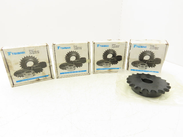 Tsubaki 50B19F-1 Roller Chain Sprocket #50 Pitch 1" Bore 1" 19 Tooth Lot of 4