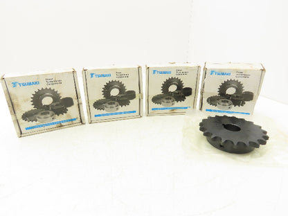 Tsubaki 50B19F-1 Roller Chain Sprocket #50 Pitch 1" Bore 1" 19 Tooth Lot of 4