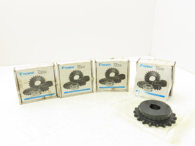 Tsubaki 50B19F-1 Roller Chain Sprocket #50 Pitch 1" Bore 1" 19 Tooth Lot of 4