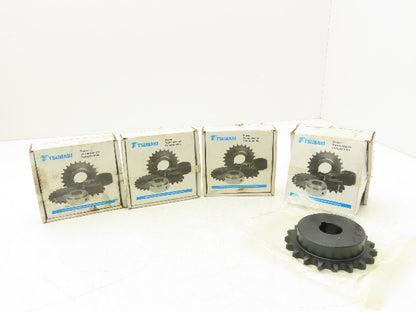 Tsubaki 50B19F-1 Roller Chain Sprocket #50 Pitch 1" Bore 1" 19 Tooth Lot of 4