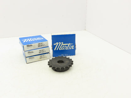 Martin 50BS19HT 1 Roller Chain Sprocket #50/ 5/8" 1" Bore 19 Tooth Lot of 4