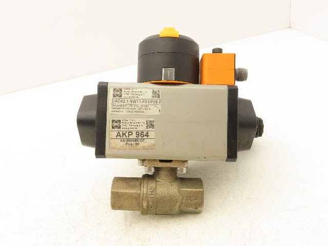 BEE DAD42.1-SW11-F03/F05-F 1/4 Turn Actuator w/ 1/2" NPT Ball Valve AKP 964