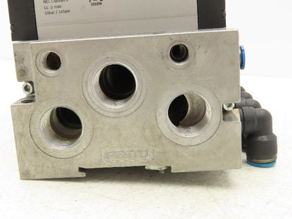 Festo VSVA-B-P53E-H-A1-1R5L 8 Solenoid Valves w/ Manifold 24VDC 1/2"NPT