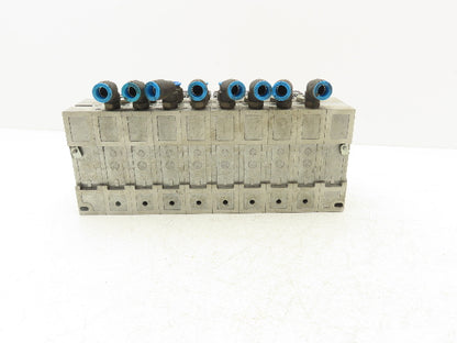 Festo VSVA-B-P53E-H-A1-1R5L 8 Solenoid Valves w/ Manifold 24VDC 1/2"NPT
