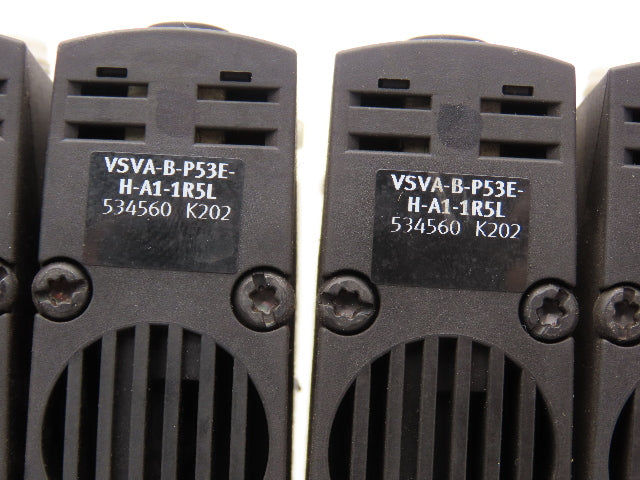 Festo VSVA-B-P53E-H-A1-1R5L 8 Solenoid Valves w/ Manifold 24VDC 1/2"NPT