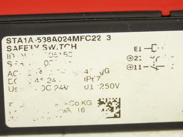 Euchner STA1A-538A024MFC2243 Safety Guard Lock Safety Switch 230VAC/24VDC 4A