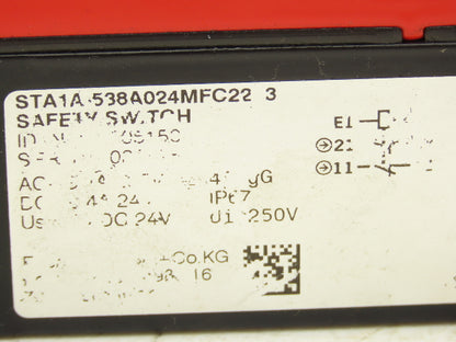 Euchner STA1A-538A024MFC2243 Safety Guard Lock Safety Switch 230VAC/24VDC 4A