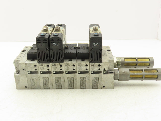 Festo VSVA-B-P53E-H-A1-1R5L 3 Solenoid Valves w/ 6-Valve Manifold 24VDC 1/2"NPT