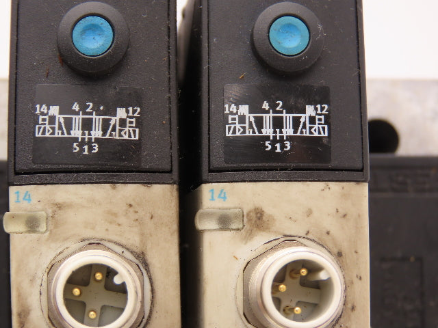 Festo VSVA-B-P53E-H-A1-1R5L 3 Solenoid Valves w/ 6-Valve Manifold 24VDC 1/2"NPT