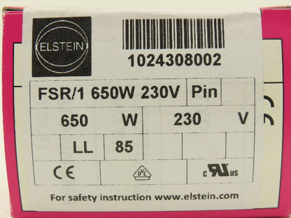 Elstein FSR/1 Ceramic Infrared Radiant Heater Curved 650W 230V