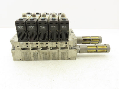 Festo VSVA-B-B52-H-A1-1R5L 5 Solenoid Valves w/ 5-Valve Manifold 24VDC 1/2"NPT