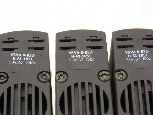 Festo VSVA-B-B52-H-A1-1R5L 5 Solenoid Valves w/ 5-Valve Manifold 24VDC 1/2"NPT