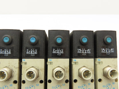 Festo VSVA-B-B52-H-A1-1R5L 5 Solenoid Valves w/ 5-Valve Manifold 24VDC 1/2"NPT