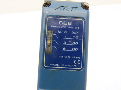 ACT Electric CE6 Pressure Switch 20T80 IP66 6Mpa/60Bar Ser K
