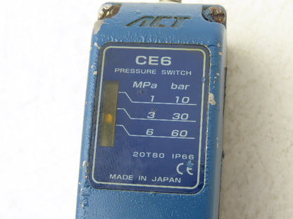 ACT Electric CE6 Pressure Switch 20T80 IP66 6Mpa/60Bar Ser K
