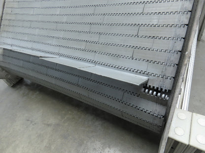 30"W x 45"L MatTop Cleated Plastic Belt Incline Conveyor Aluminum Frame No Drive