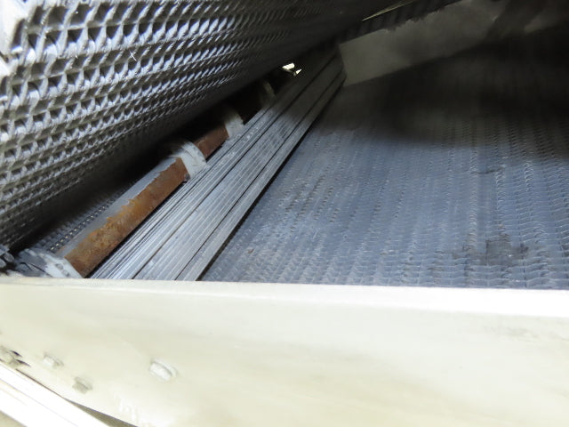 30"W x 45"L MatTop Cleated Plastic Belt Incline Conveyor Aluminum Frame No Drive