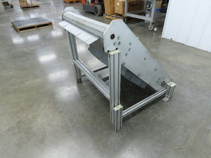 30"W x 45"L MatTop Cleated Plastic Belt Incline Conveyor Aluminum Frame No Drive
