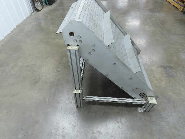 30"W x 45"L MatTop Cleated Plastic Belt Incline Conveyor Aluminum Frame No Drive