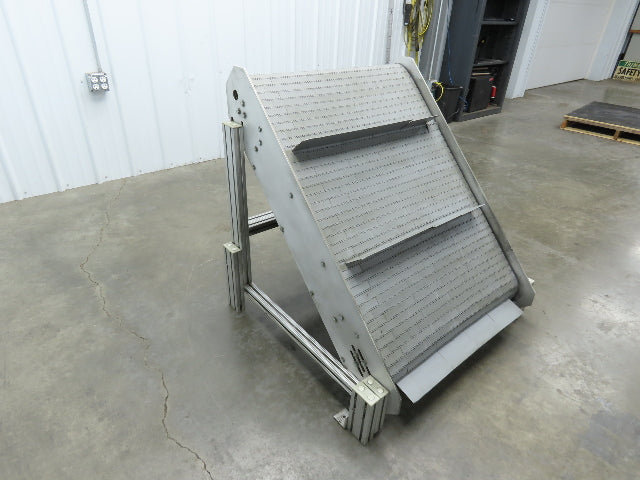 30"W x 45"L MatTop Cleated Plastic Belt Incline Conveyor Aluminum Frame No Drive