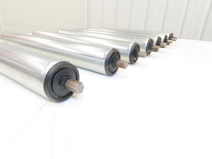SST R16 1.9"x 16"BF Gravity Conveyor Roller 7/16" Hex Axle  Lot of 8