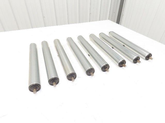 SST R16 1.9"x 16"BF Gravity Conveyor Roller 7/16" Hex Axle  Lot of 8