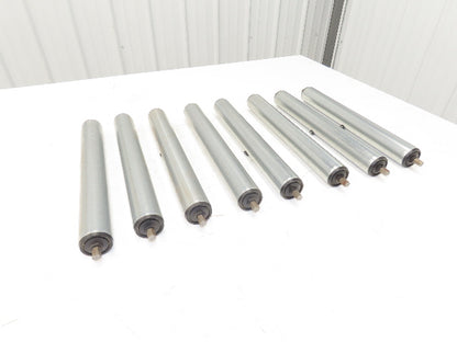 SST R16 1.9"x 16"BF Gravity Conveyor Roller 7/16" Hex Axle  Lot of 8