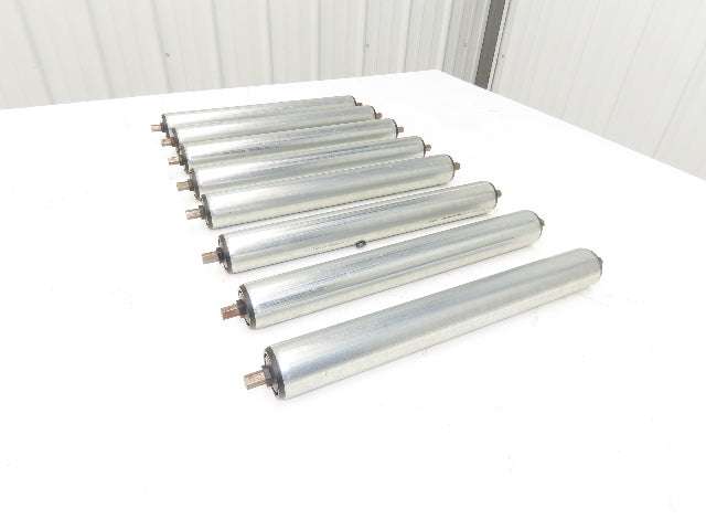SST R16 1.9"x 16"BF Gravity Conveyor Roller 7/16" Hex Axle  Lot of 8