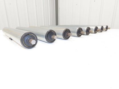 SST R16 1.9"x 16"BF Gravity Conveyor Roller 7/16" Hex Axle  Lot of 8