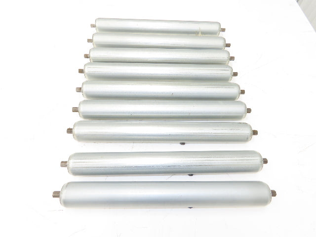 1.9"x 16"BF Gravity Conveyor Roller 7/16" Hex Axle Galvanized  Lot of 9