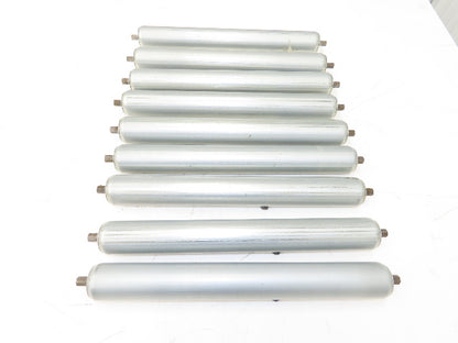 1.9"x 16"BF Gravity Conveyor Roller 7/16" Hex Axle Galvanized  Lot of 9