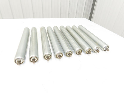 1.9"x 16"BF Gravity Conveyor Roller 7/16" Hex Axle Galvanized  Lot of 9