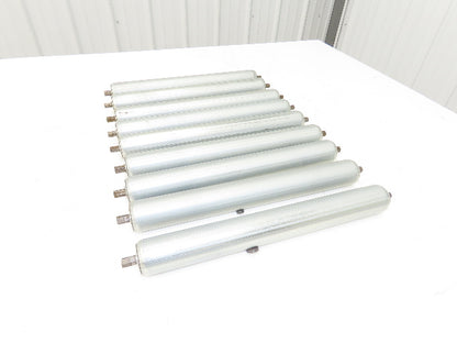 1.9"x 16"BF Gravity Conveyor Roller 7/16" Hex Axle Galvanized  Lot of 9