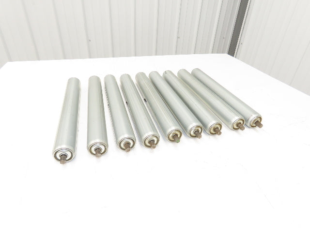 1.9"x 16"BF Gravity Conveyor Roller 7/16" Hex Axle Galvanized  Lot of 9