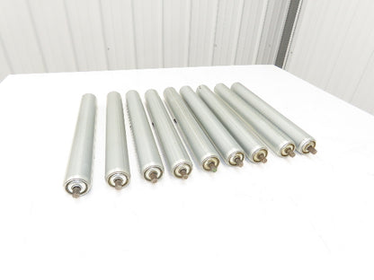 1.9"x 16"BF Gravity Conveyor Roller 7/16" Hex Axle Galvanized  Lot of 9