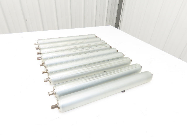 1.9"x 16"BF Gravity Conveyor Roller 7/16" Hex Axle Galvanized  Lot of 9