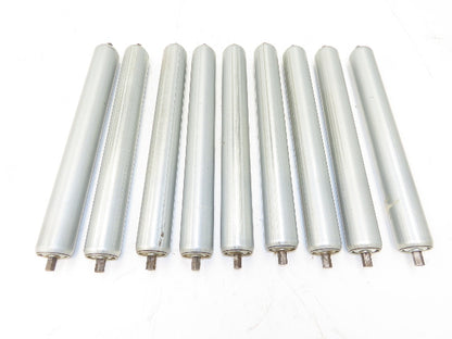 1.9"x 16"BF Gravity Conveyor Roller 7/16" Hex Axle Galvanized  Lot of 9