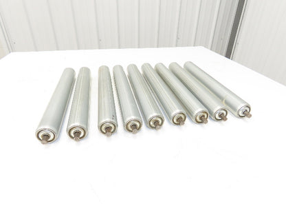 1.9"x 16"BF Gravity Conveyor Roller 7/16" Hex Axle Galvanized  Lot of 9