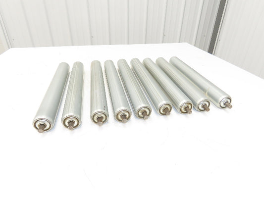 1.9"x 16"BF Gravity Conveyor Roller 7/16" Hex Axle Galvanized  Lot of 9
