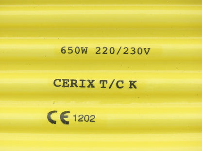 Cerix T/C K Ceramic Infrared Radiant Heater Curved 650W 230V Lot Of 3