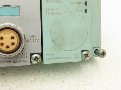 Siemens 6ES7 154-4AB10-0AB0 Simatic Connecting Module Profinet Interface ET 200