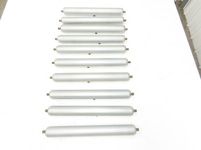 1.9"x 16"BF Gravity Conveyor Roller 7/16" Hex Axle Galvanized  Lot of 10