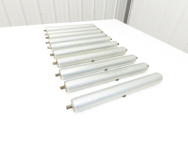 1.9"x 16"BF Gravity Conveyor Roller 7/16" Hex Axle Galvanized  Lot of 10