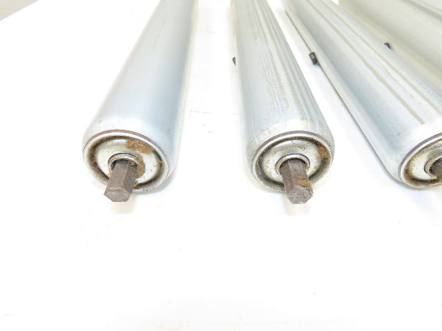 1.9"x 16"BF Gravity Conveyor Roller 7/16" Hex Axle Galvanized  Lot of 10