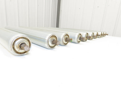 1.9"x 16"BF Gravity Conveyor Roller 7/16" Hex Axle Galvanized  Lot of 10