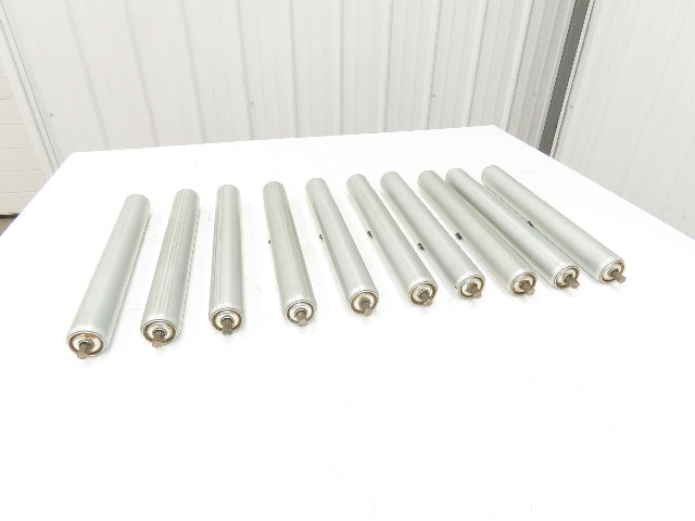 1.9"x 16"BF Gravity Conveyor Roller 7/16" Hex Axle Galvanized  Lot of 10